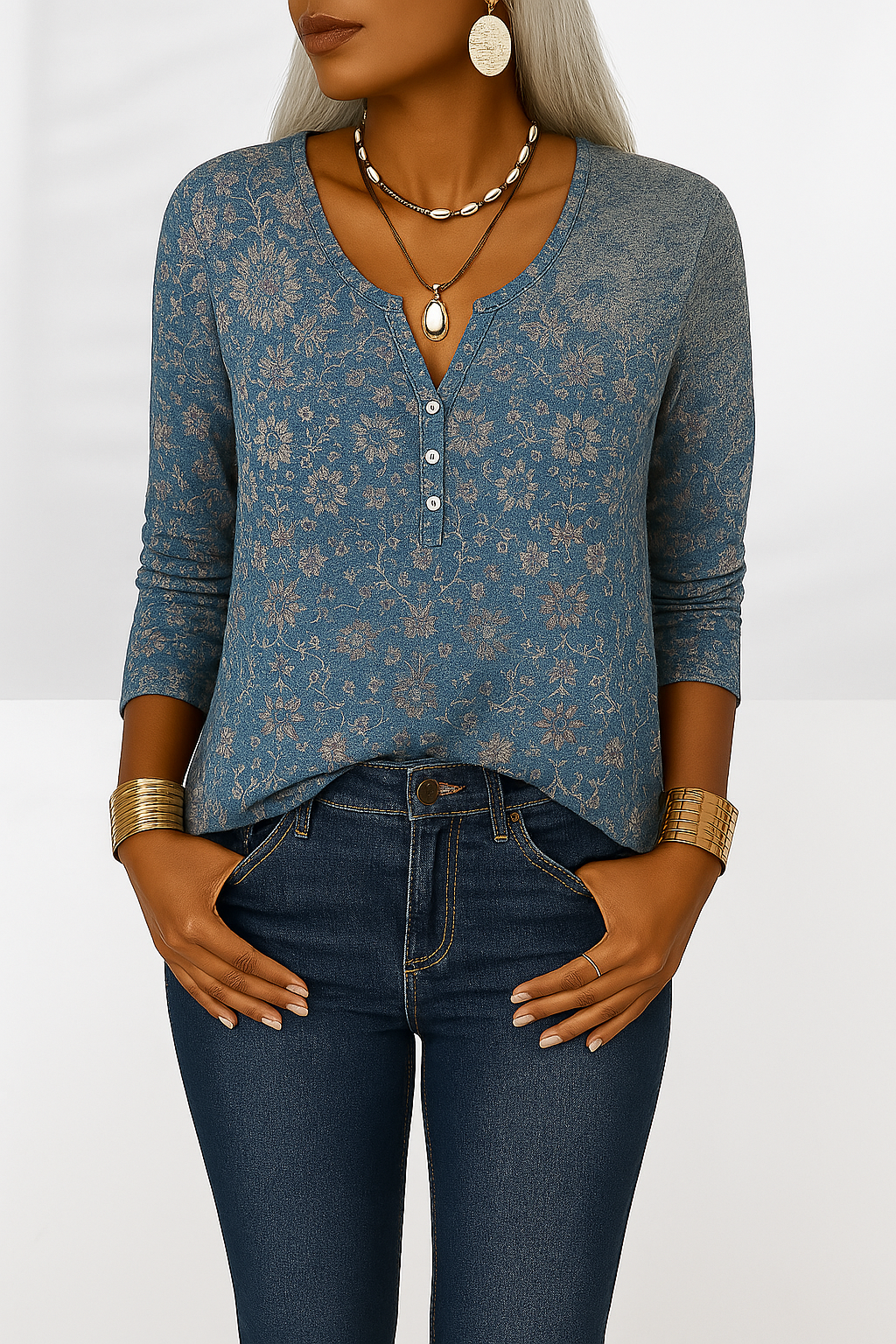 Blouse Alina | Élégante, style boho floral, coupe ample 1