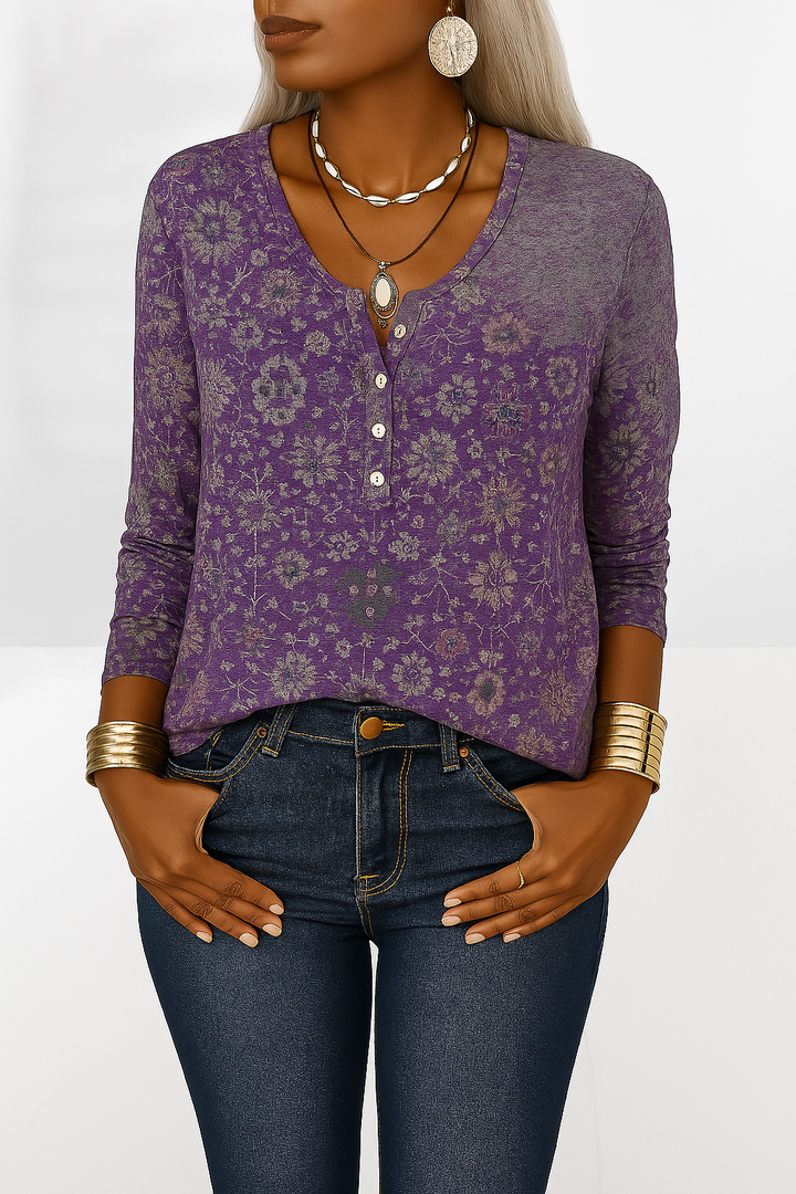 Blouse Alina | Élégante, style boho floral, coupe ample 2