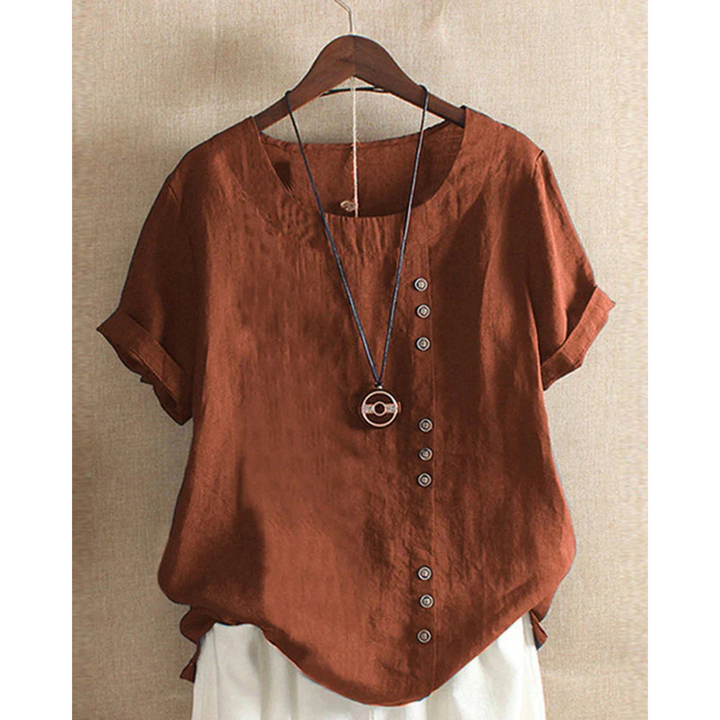 Blouse Bella | Manches Courtes, Col Rond, Tissu Léger et Fluide 2