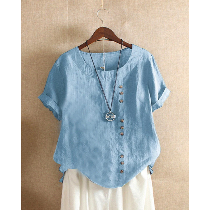 Blouse Bella | Manches Courtes, Col Rond, Tissu Léger et Fluide 4