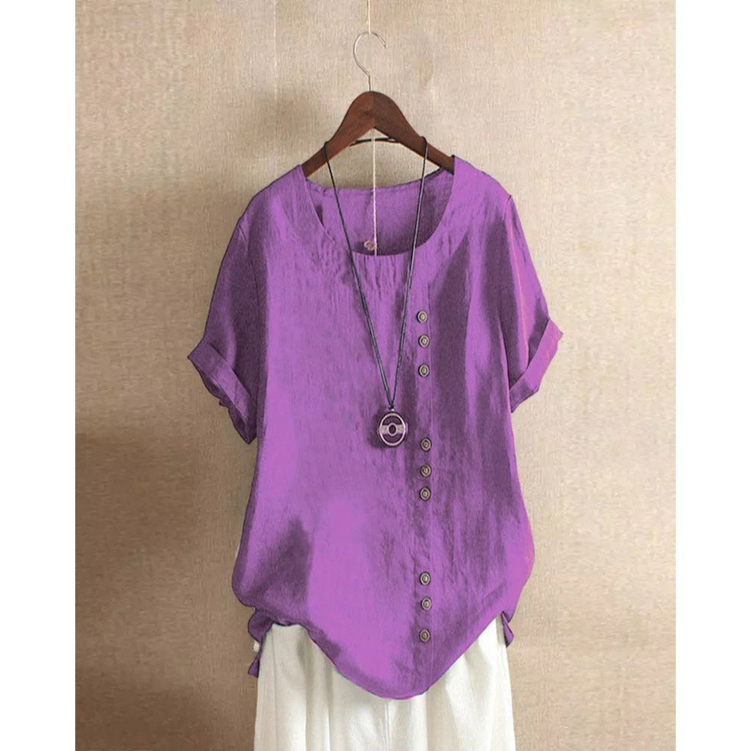 Blouse Bella | Manches Courtes, Col Rond, Tissu Léger et Fluide 8