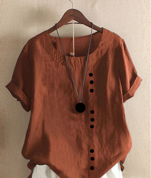 Blouse Brina Femme | Lin Léger, Coupe Ample & Boutons Décoratifs 2