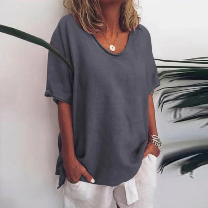 Blouse Brina Femme | Tissu Léger, Manches Longues, Col en V 0