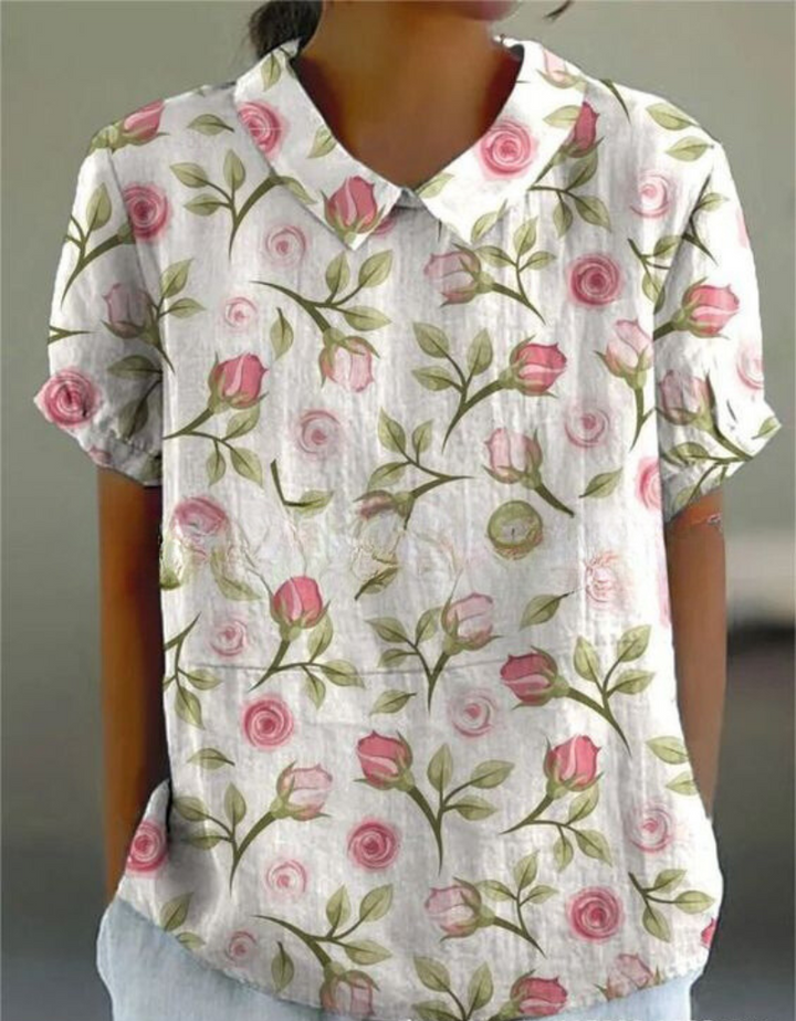 Blouse Émilie Femme | Imprimé Floral Légère, Coupe Droite 10