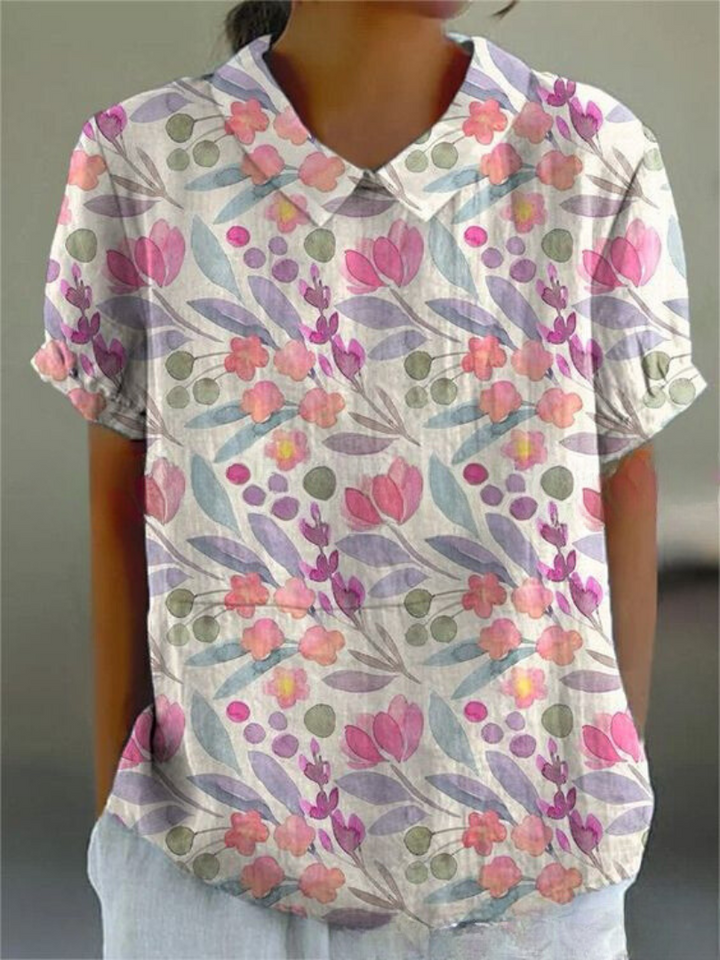 Blouse Émilie Femme | Imprimé Floral Légère, Coupe Droite 11