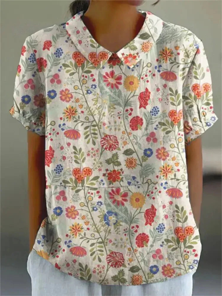Blouse Émilie Femme | Imprimé Floral Légère, Coupe Droite 12