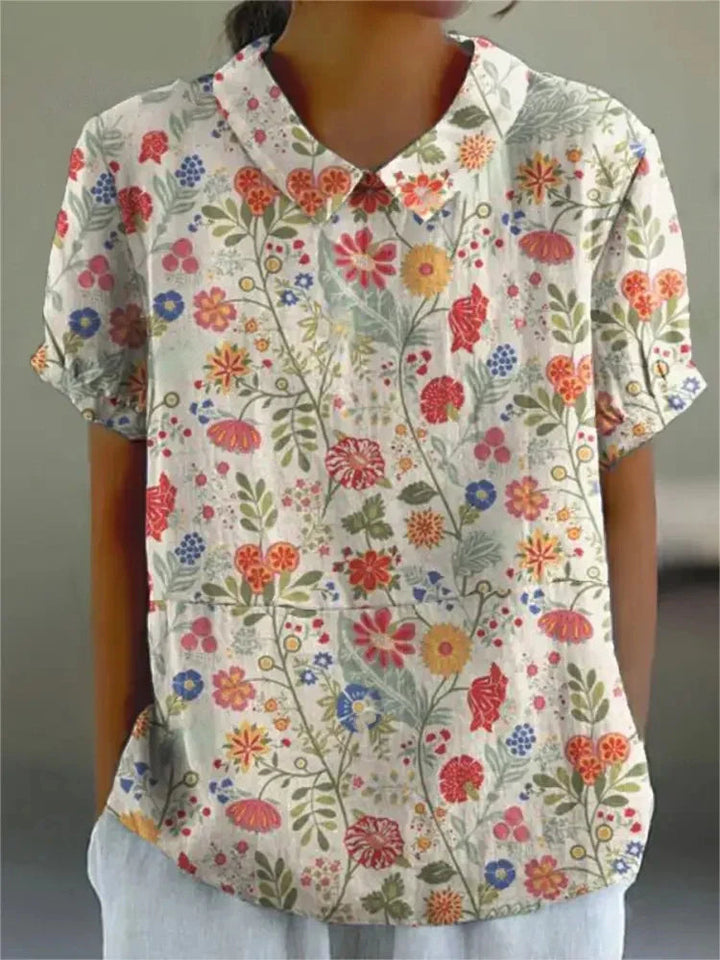 Blouse Émilie Femme | Imprimé Floral Légère, Coupe Droite 12