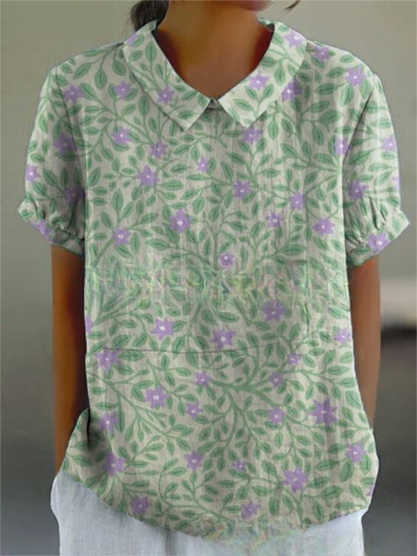 Blouse Émilie Femme | Imprimé Floral Légère, Coupe Droite 2