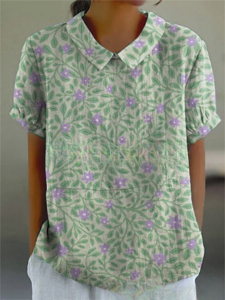 Blouse Émilie Femme | Imprimé Floral Légère, Coupe Droite 2