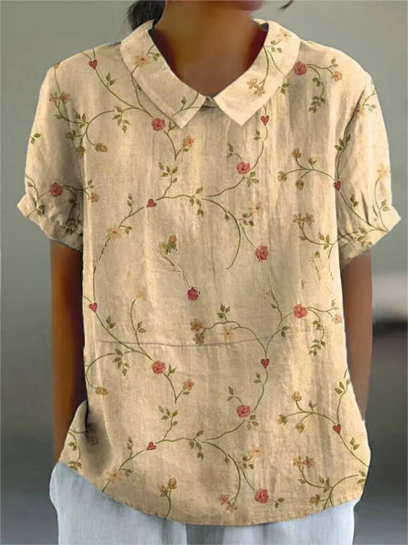 Blouse Émilie Femme | Imprimé Floral Légère, Coupe Droite 4