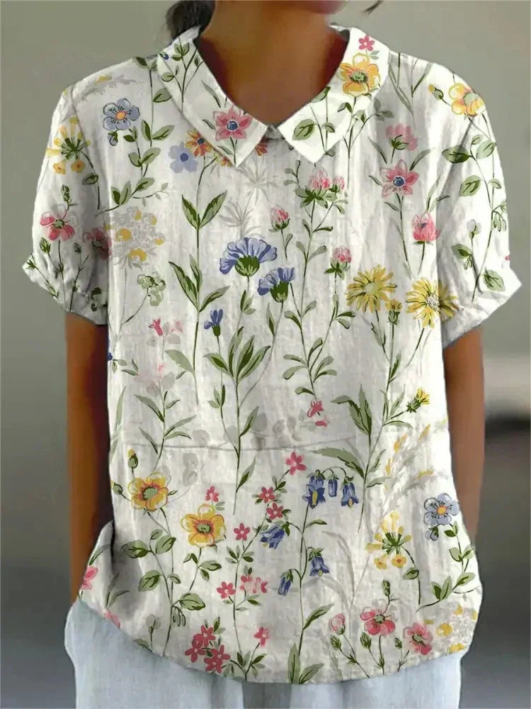 Blouse Émilie Femme | Imprimé Floral Légère, Coupe Droite 5