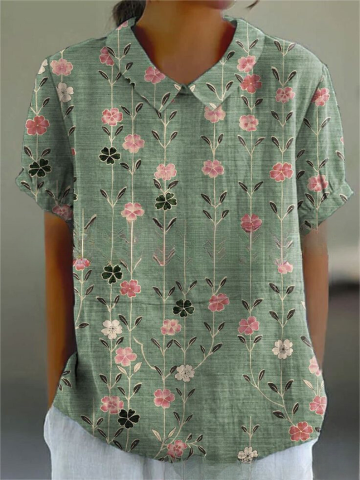 Blouse Émilie Femme | Imprimé Floral Légère, Coupe Droite 7