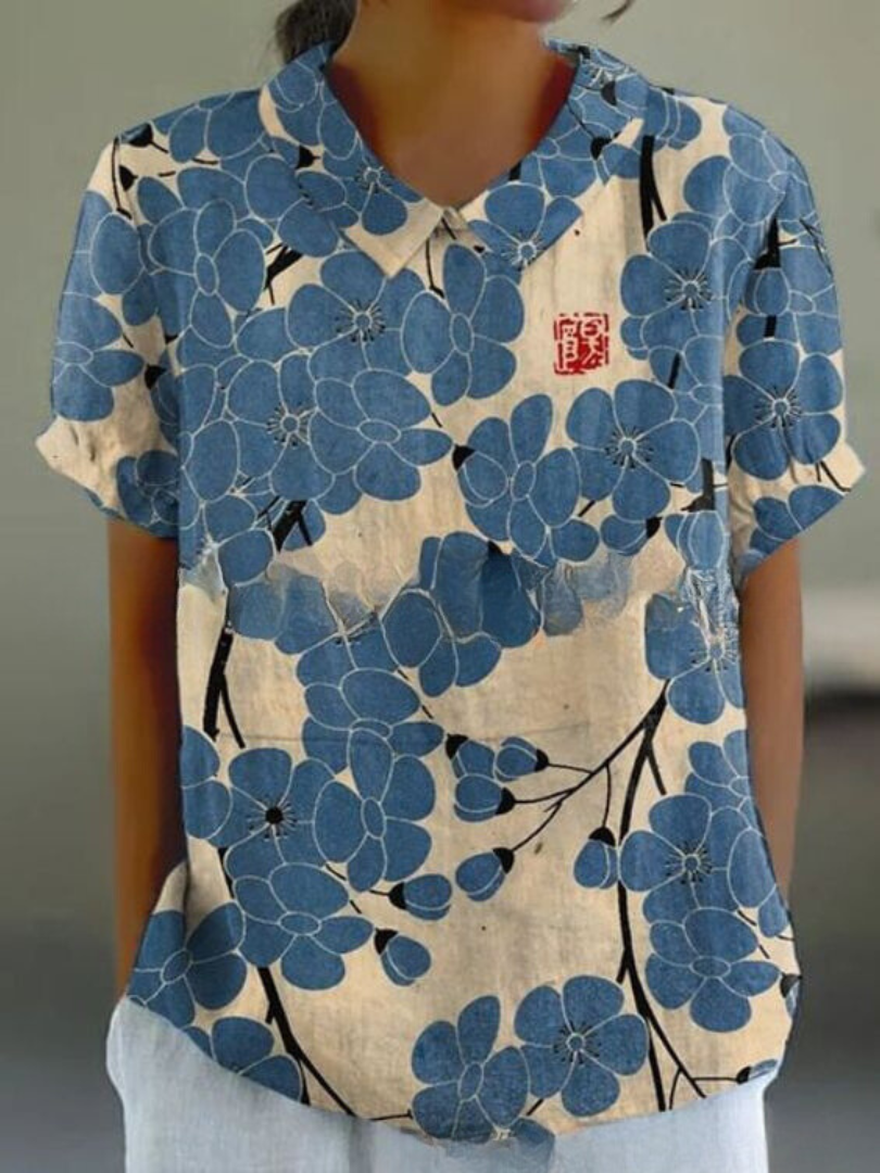 Blouse Émilie Femme | Imprimé Floral Légère, Coupe Droite 8