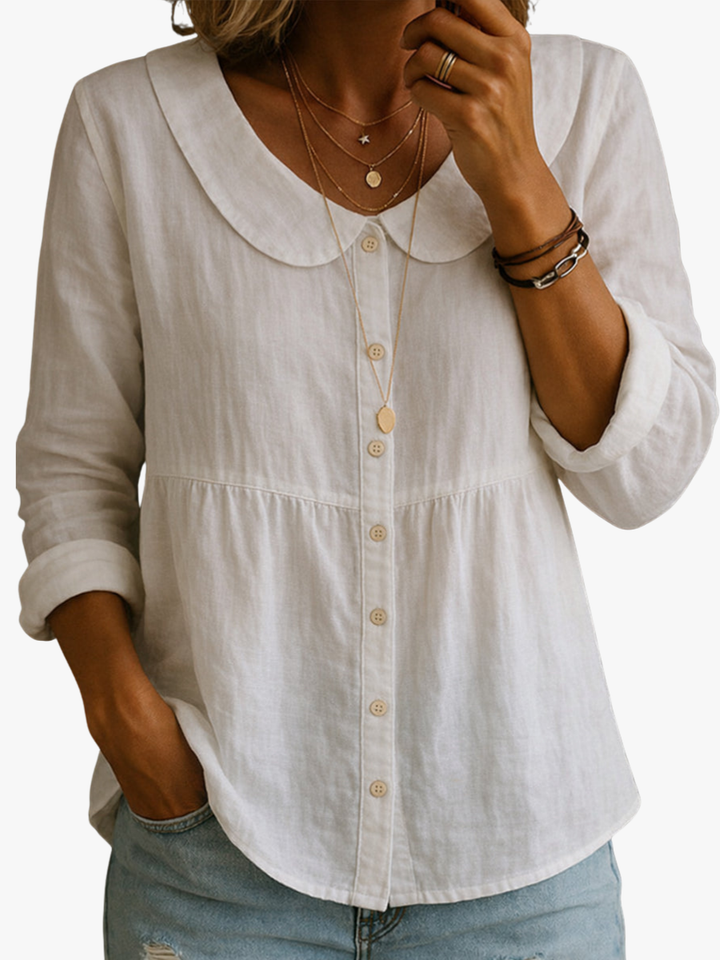 Blouse Femme Mira | Élégance Rétro, Tissu Souple & Manches Longues 1