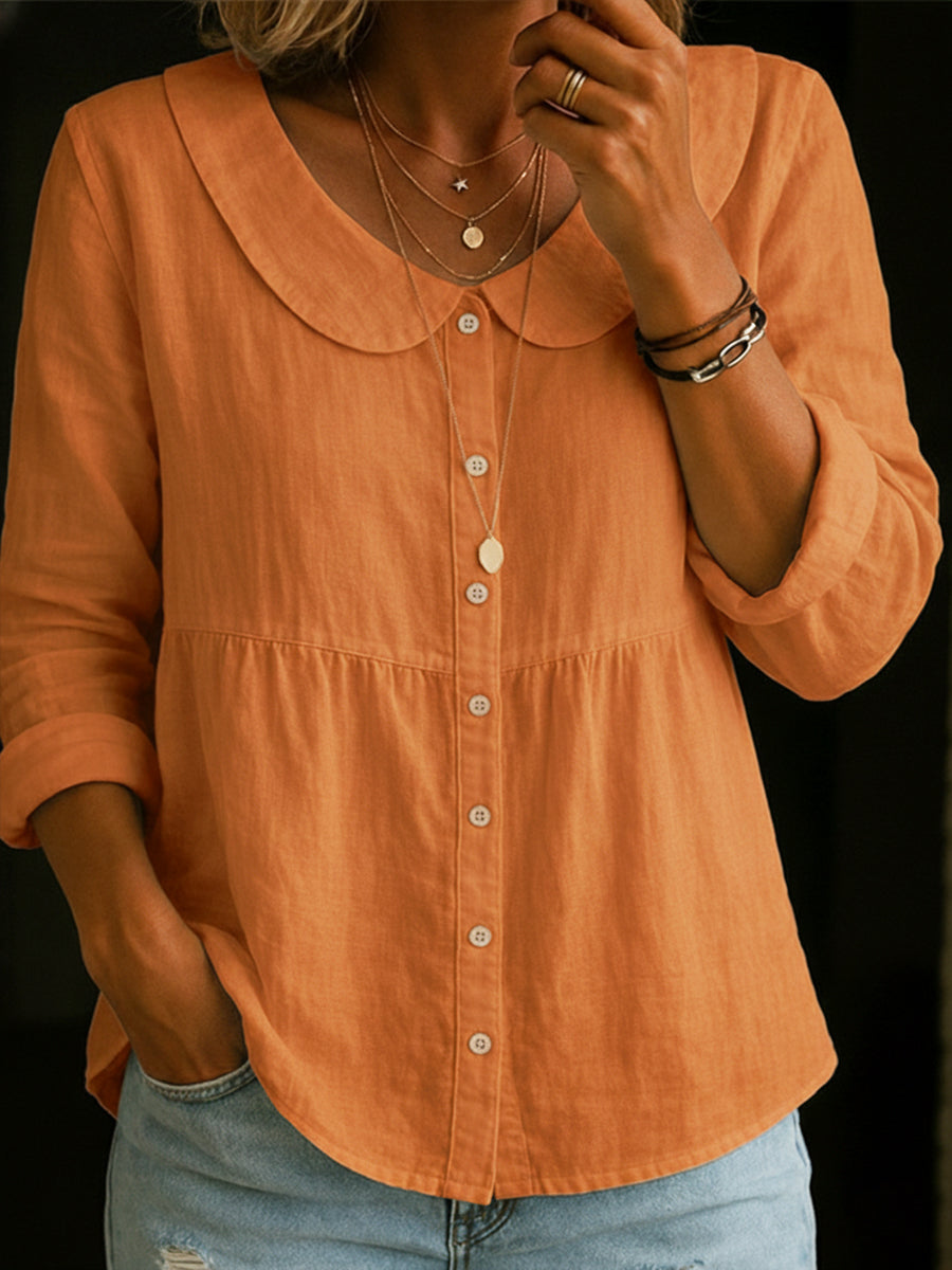 Blouse Femme Mira | Élégance Rétro, Tissu Souple & Manches Longues 4
