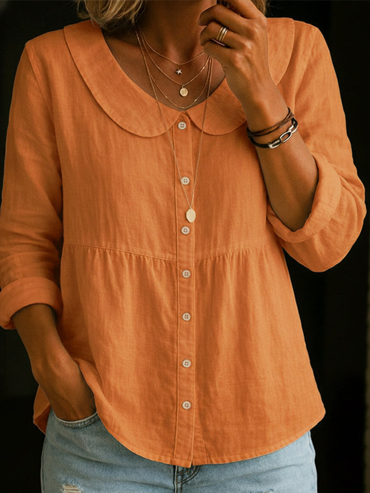 Blouse Femme Mira | Élégance Rétro, Tissu Souple & Manches Longues 4