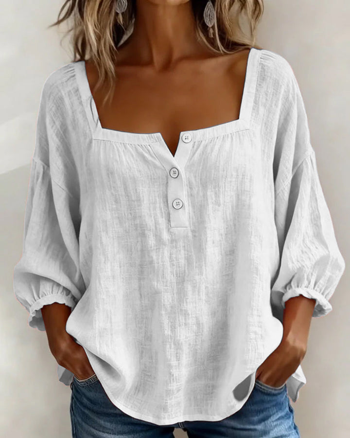 Blouse Femme Mira | Encolure Carrée, Manches 3/4 & Coupe Fluide 2