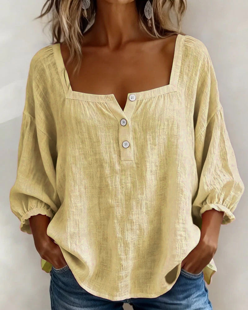Blouse Femme Mira | Encolure Carrée, Manches 3/4 & Coupe Fluide 4