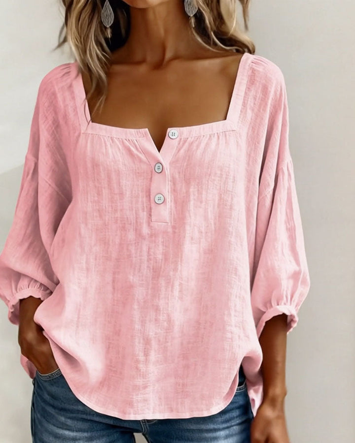 Blouse Femme Mira | Encolure Carrée, Manches 3/4 & Coupe Fluide 6
