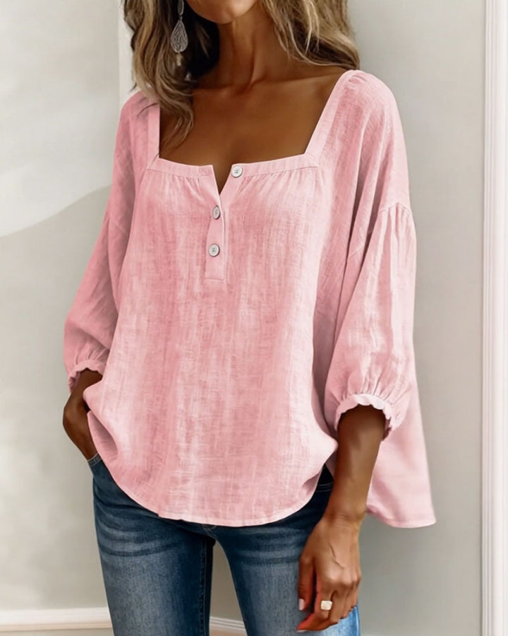 Blouse Femme Mira | Encolure Carrée, Manches 3/4 & Coupe Fluide 7