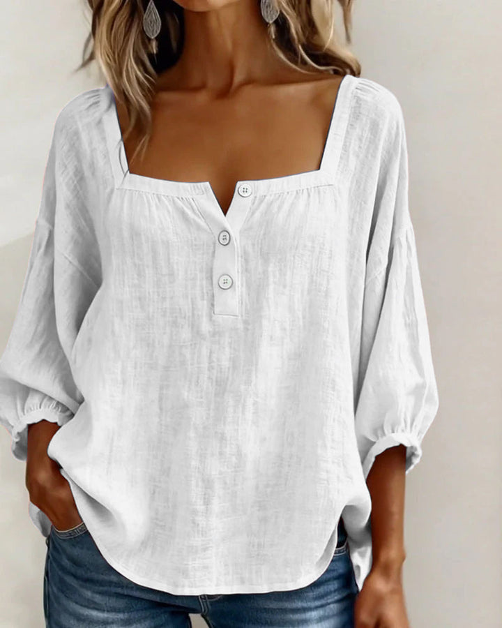 Blouse Femme Mira | Encolure Carrée, Manches 3/4 & Coupe Fluide 8