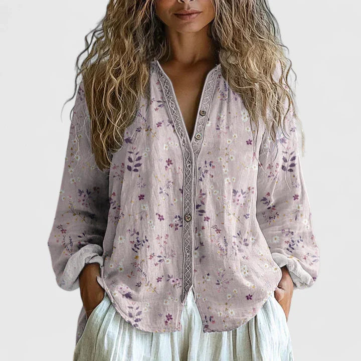 Blouse Femme Mira | Imprimé Feuilles & Coupe Décontractée 2