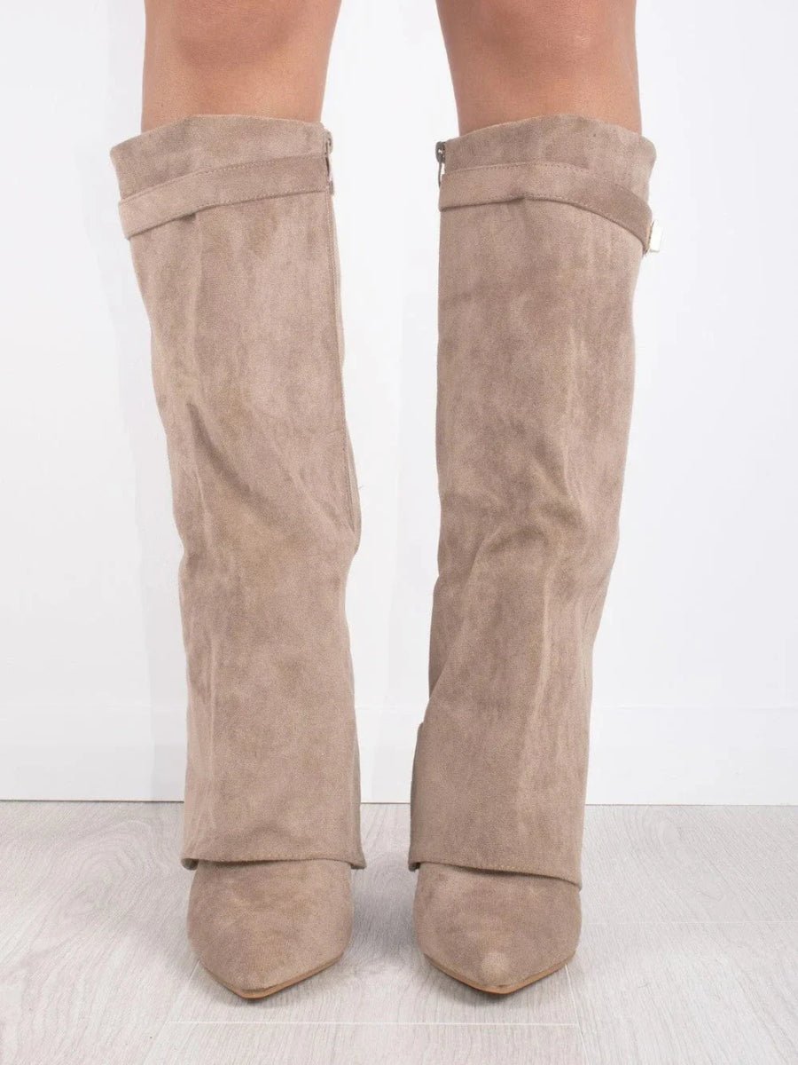 Bottes Bella | Suède Noir avec Détails Dorés Élégants pour Femme 7