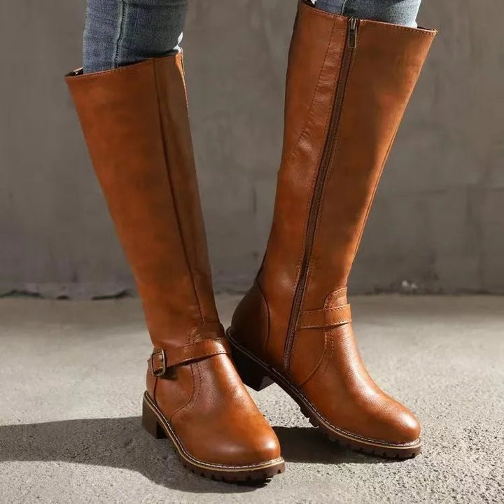 Bottes Bérénice Noir | Cuir Élégant avec Support Orthopédique pour Femme 0