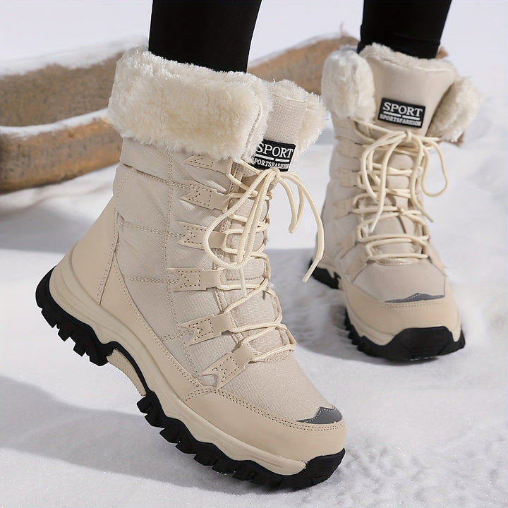 Bottes Hiver Violette Femme | Doublure en Fausse Fourrure, Design Montant 0