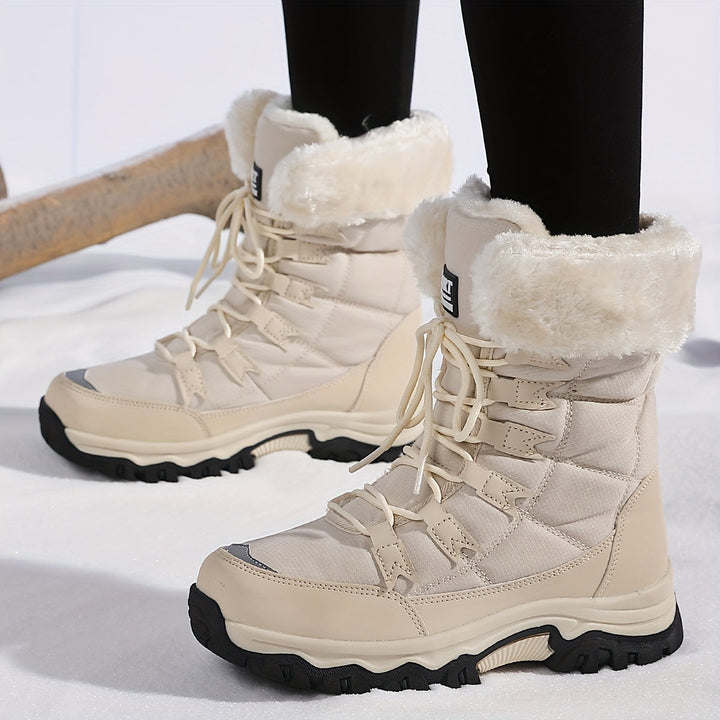 Bottes Hiver Violette Femme | Doublure en Fausse Fourrure, Design Montant 1