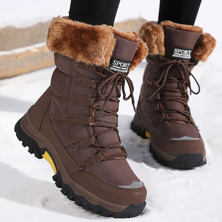Bottes Hiver Violette Femme | Doublure en Fausse Fourrure, Design Montant 5