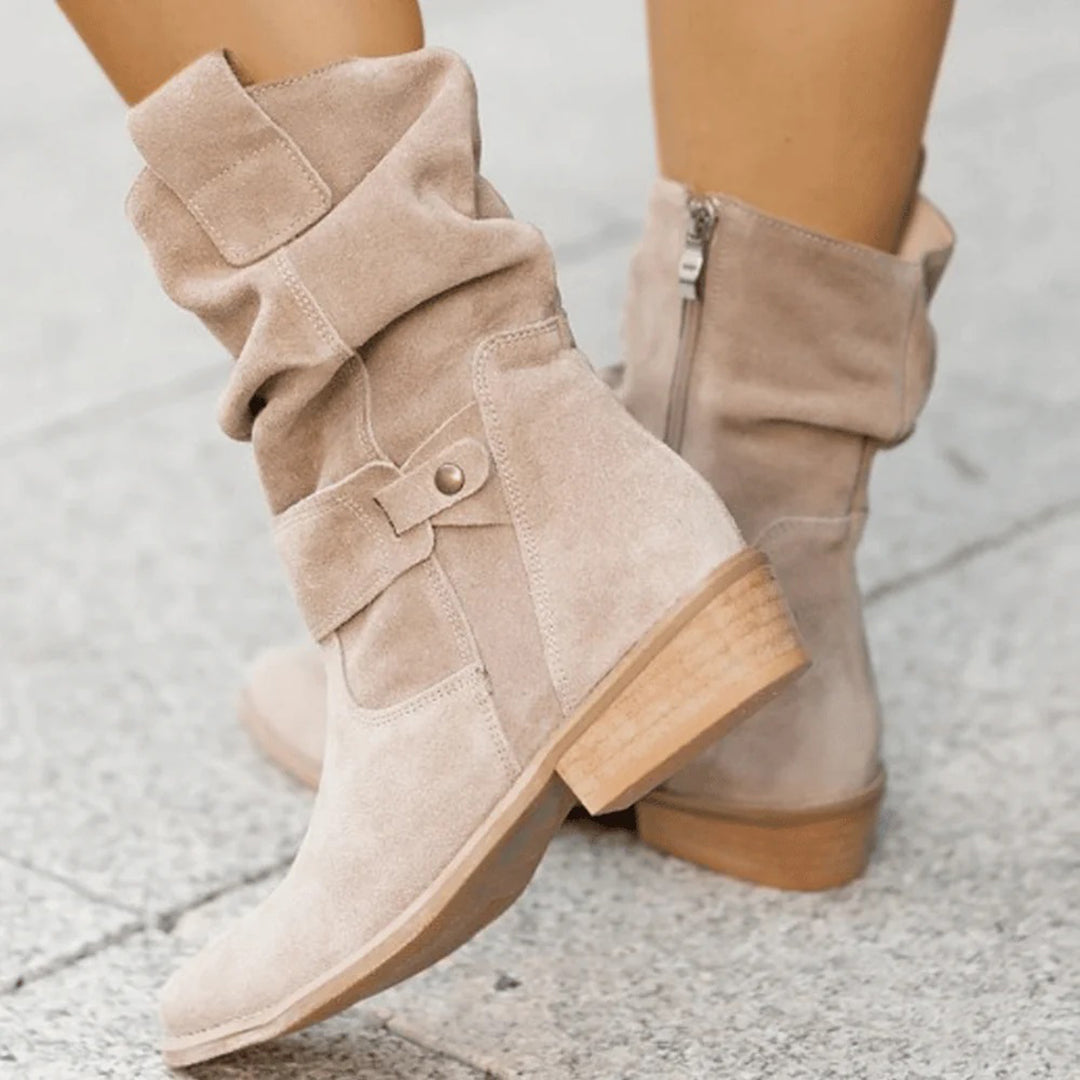 Bottes Léonie Hiver Femme | Suédine Douce Mi-Mollet, Élégance Intemporelle 3
