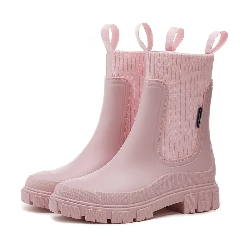 Bottes de pluie Émilie femme | Caoutchouc imperméable, tige élastique chic 10
