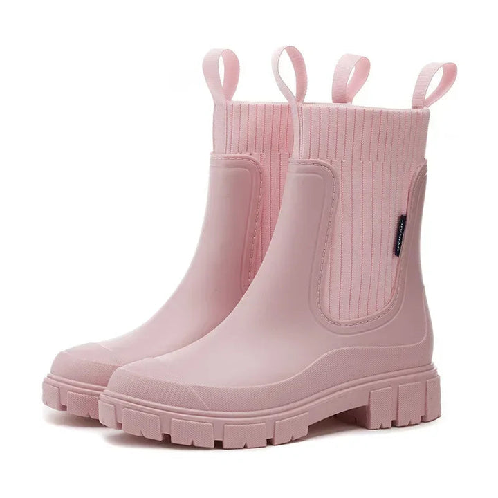 Bottes de pluie Émilie femme | Caoutchouc imperméable, tige élastique chic 10