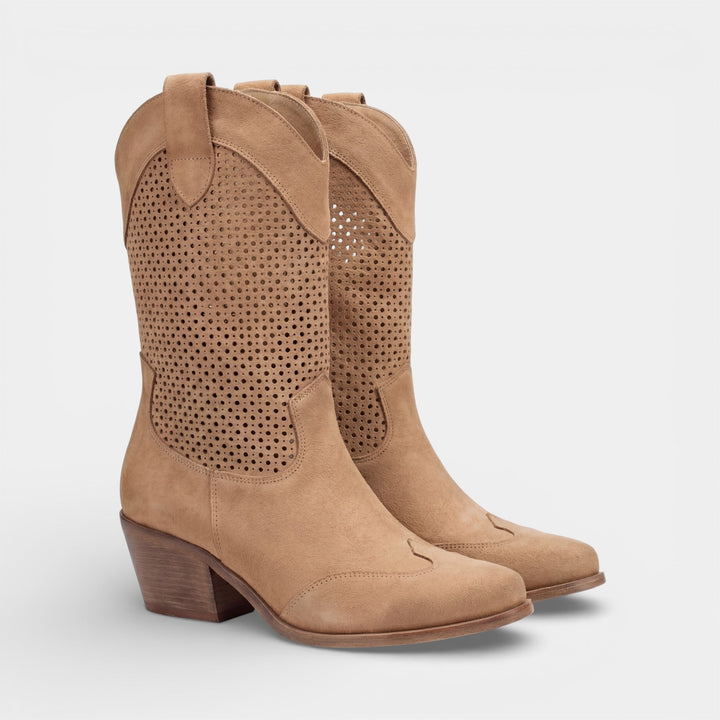 Bottines Noires Livia | Daim, Talon Carré 3