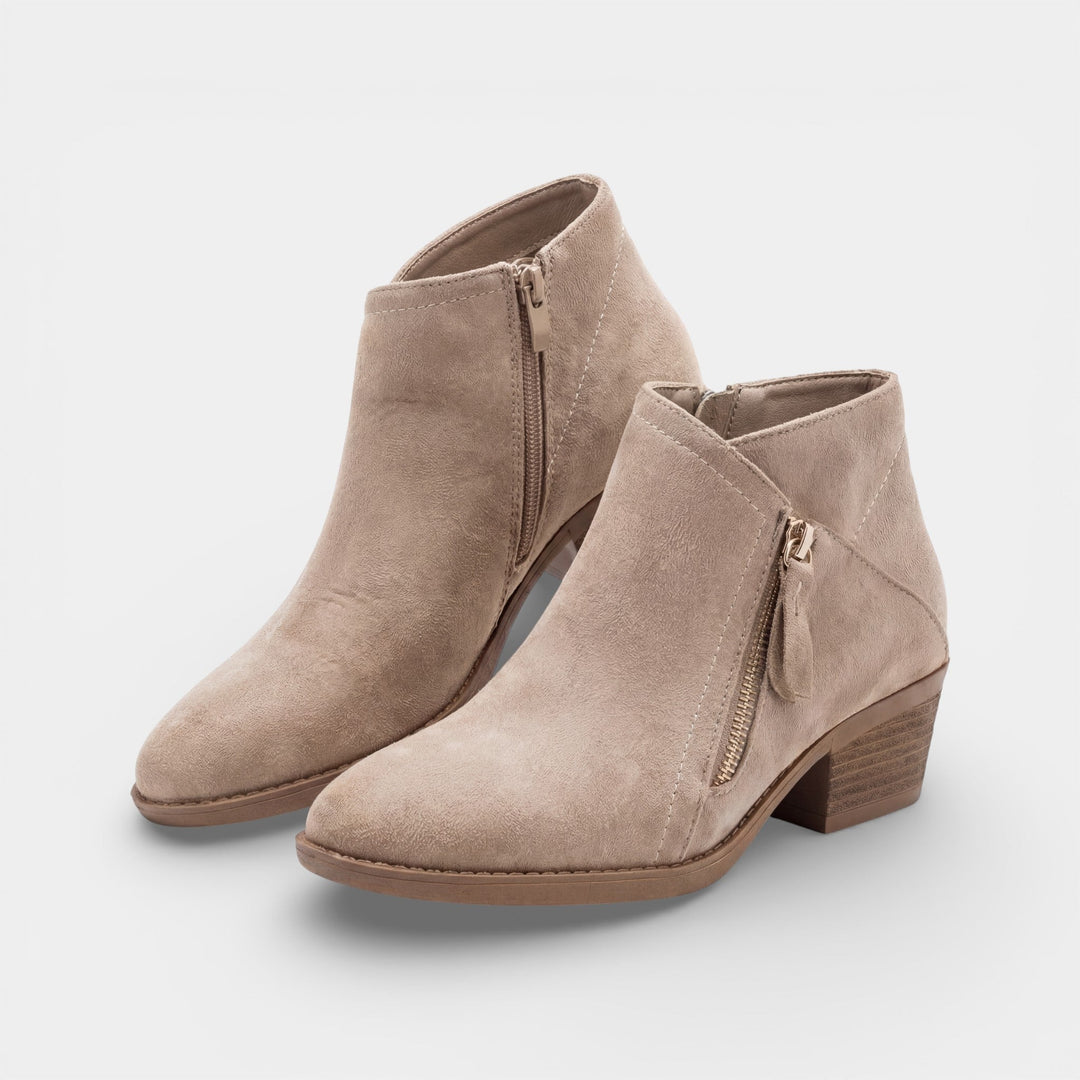 Bottines Riche en Cuir Noir Femme | Talon Épais, Coupe à la Cheville 5