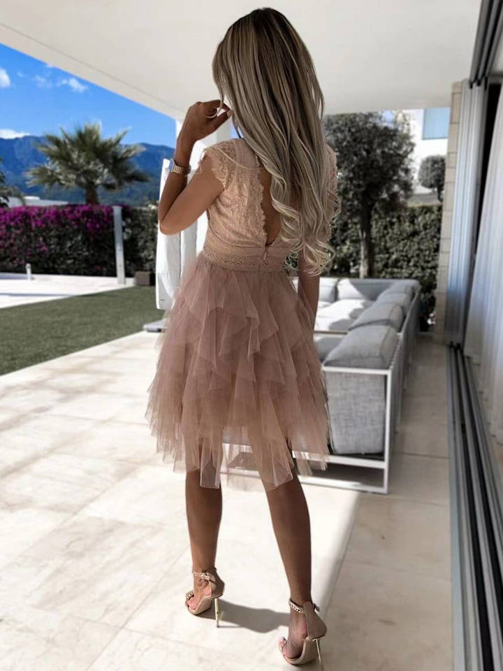 Robe Tulle Juliette | Volants, Dentelle, Décolleté V, Soirée Chic 11
