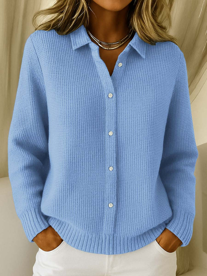 Cardigan Femme Émilie | Maille Douce et Épaisse, Col Classique 0