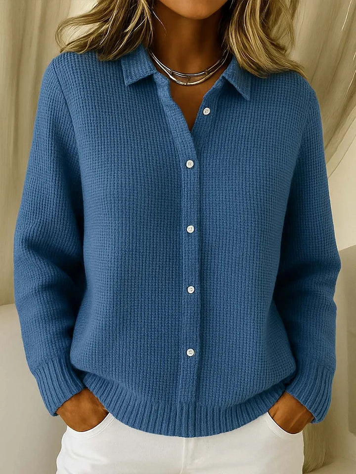 Cardigan Femme Émilie | Maille Douce et Épaisse, Col Classique 1