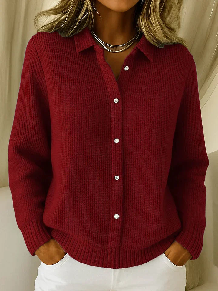 Cardigan Femme Émilie | Maille Douce et Épaisse, Col Classique 2