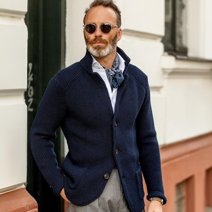 Cardigan en Maille Laurent | Élégance Moderne & Style Vintage, Coupe Ajustée 2