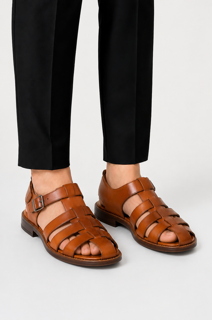 Célian Sandales Homme Cuir | Bride Ajustable & Semelle Antidérapante 0