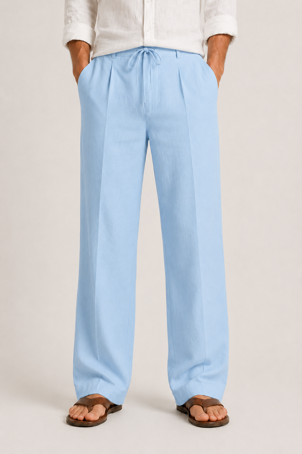 Celvoir Pantalon homme | Lin léger, coupe décontractée 3