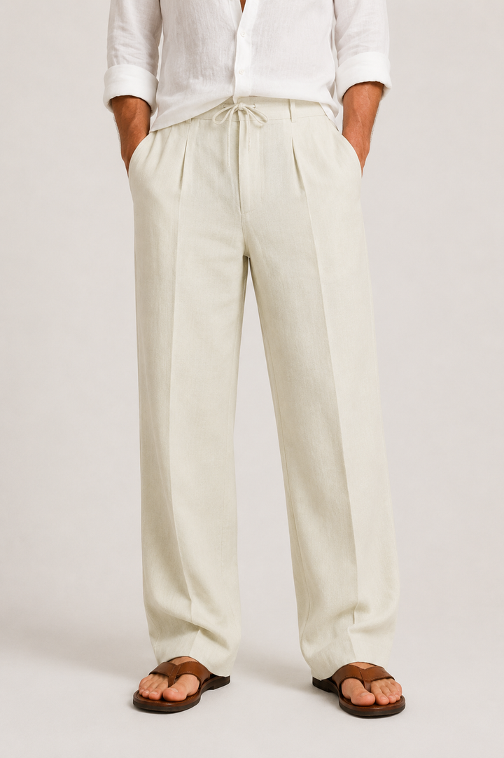 Celvoir Pantalon homme | Lin léger, coupe décontractée 4