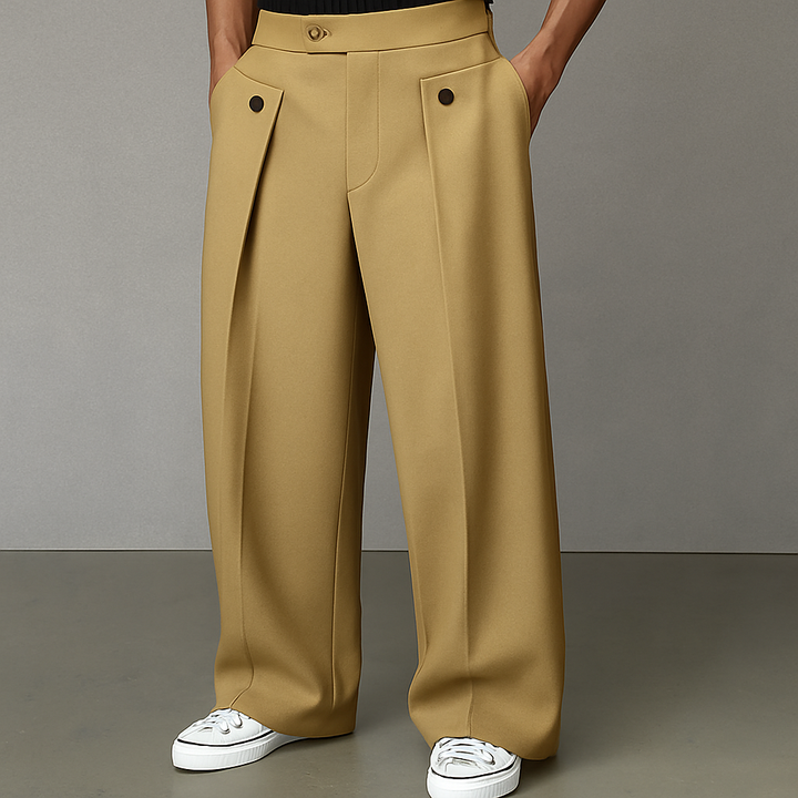 Pantalon Tendance Léo Homme | Pinces Structurées, Chute Fluide 0