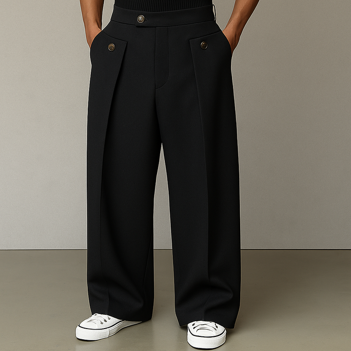 Pantalon Tendance Léo Homme | Pinces Structurées, Chute Fluide 1