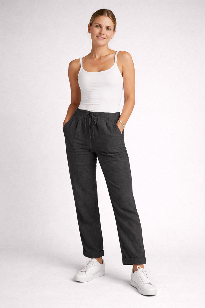 Pantalon Fluide Lila | Lin Léger et Respirant, Coupe Ample