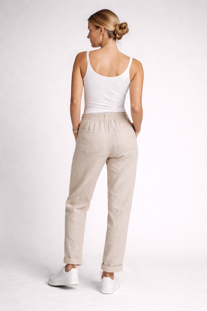 Pantalon Fluide Lila | Lin Léger et Respirant, Coupe Ample