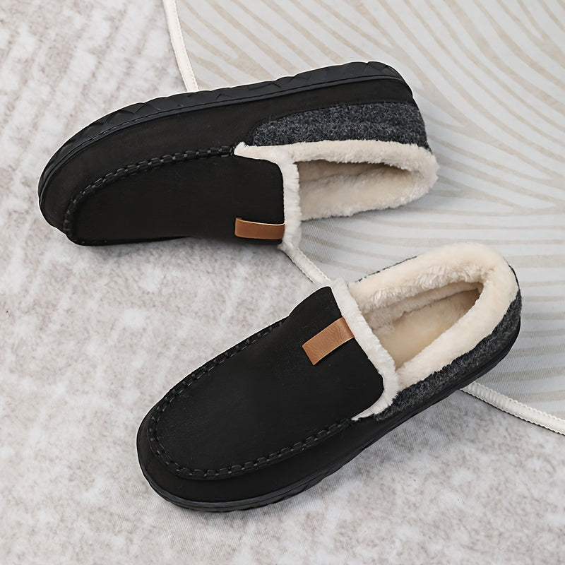 Chaussons Adrien pour hommes | Doublure en fausse fourrure, extérieur en suède 0