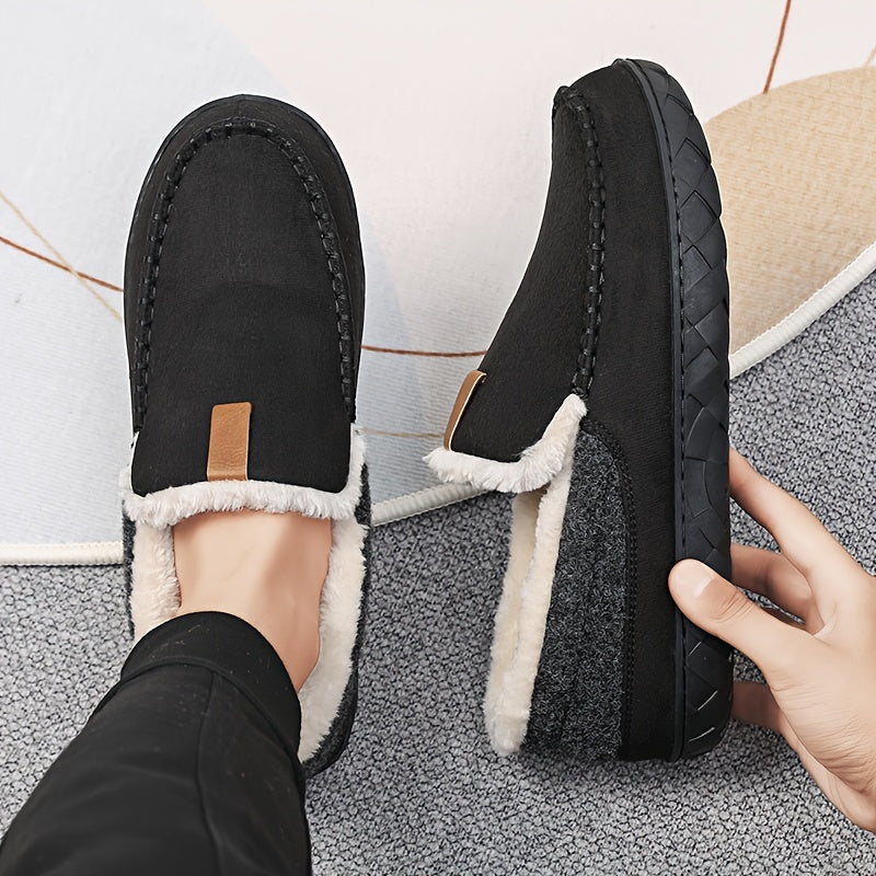 Chaussons Adrien pour hommes | Doublure en fausse fourrure, extérieur en suède 2